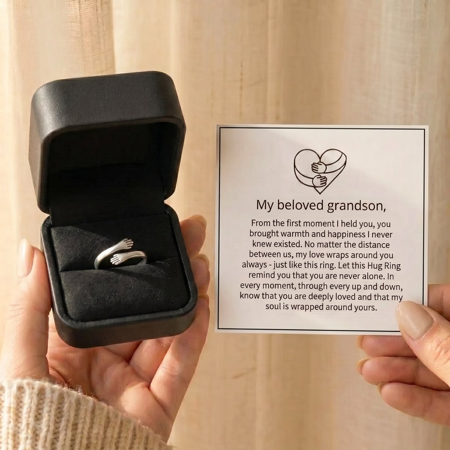 To My Grandson – Hug Ring
